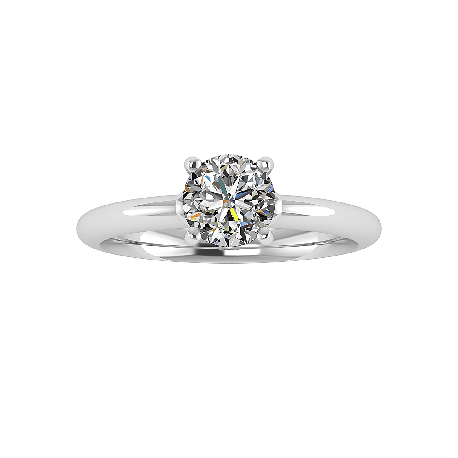 Lily Solitaire Engagement Ring - 14KT White Gold