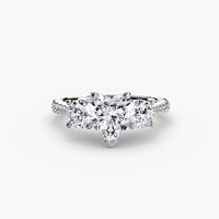 Three-Stone with Pavé Band