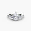 Three-Stone with Pavé Band