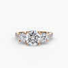 Three-Stone with Pavé Band