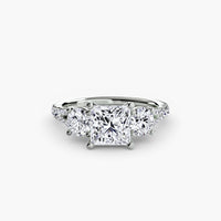 Three-Stone with Pavé Band 3
