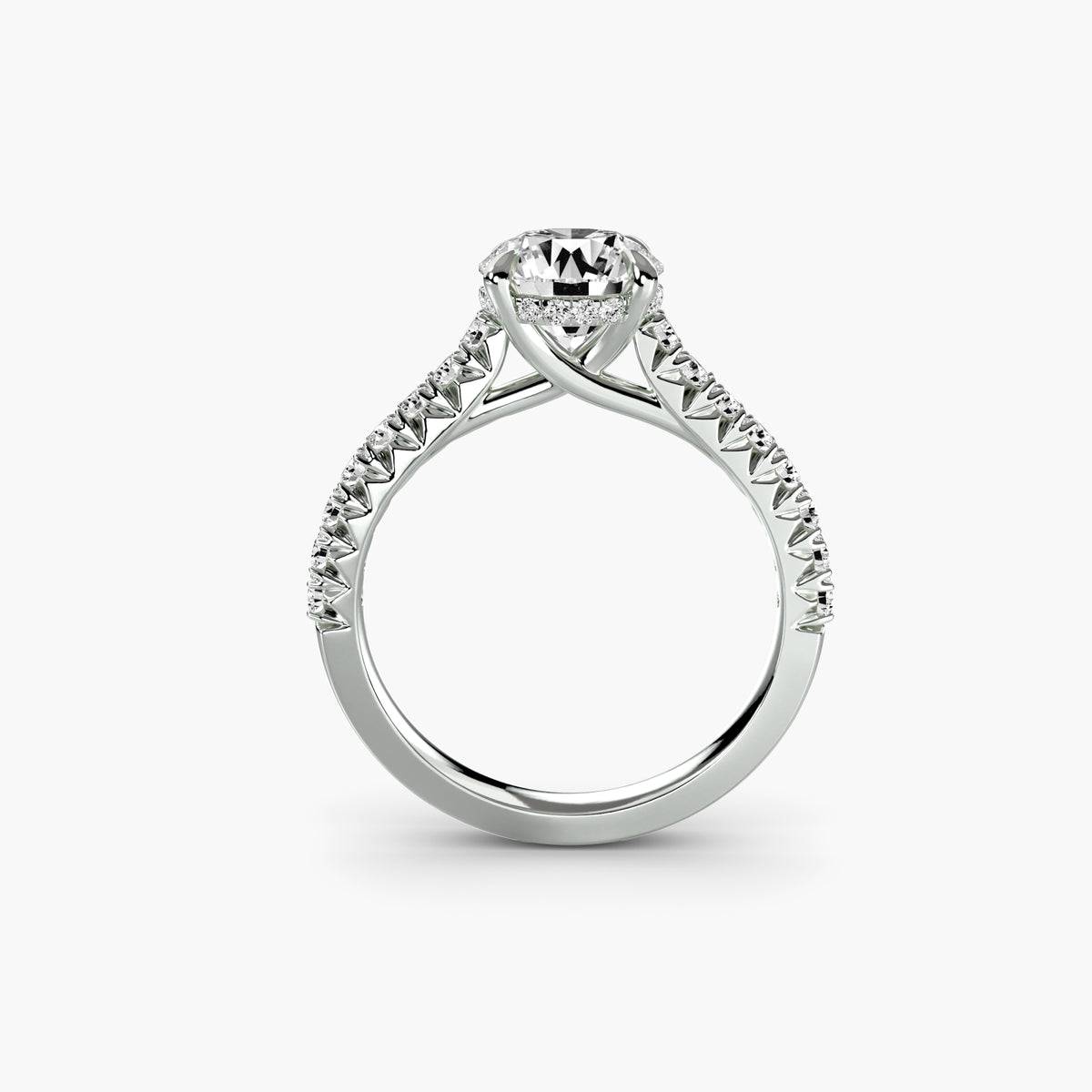 Solitaire with Pavé 5 18K