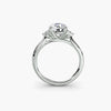 Solitaire with Cluster Shoulders 18K