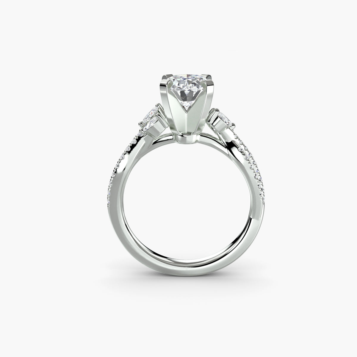 The Twist Pavé Ring 18K