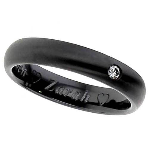 4004BDS-3PNT - BLACK ZIRCONIUM RING