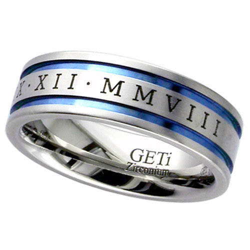 4020PRN-ANO - Anodised Zirconium Ring