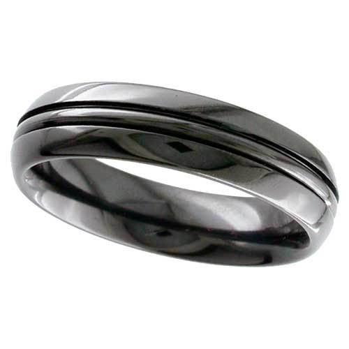 4021B - BLACK ZIRCONIUM RING