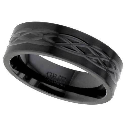 Z017B - BLACK ZIRCONIUM RING