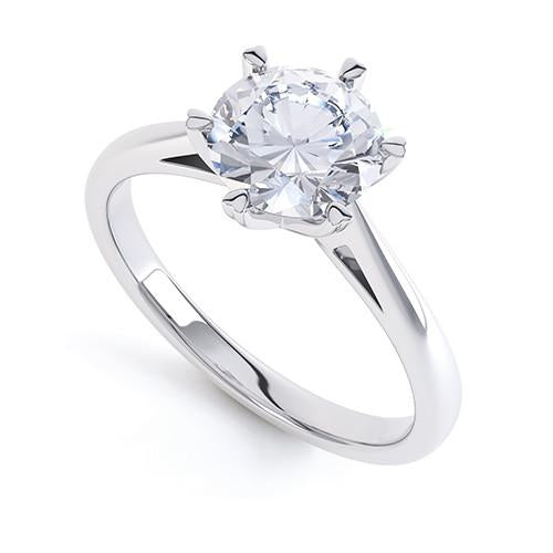 Daisy - R1326 - G Finger Size, platinum Metal, 0.3 Ct Diamond