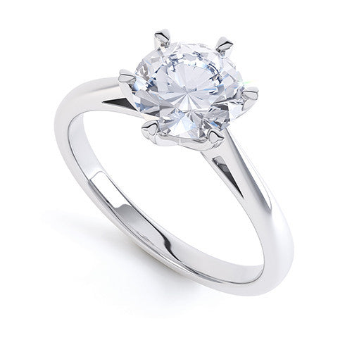Daisy - R1326 - G Finger Size, palladium Metal, 0.3 Ct Diamond
